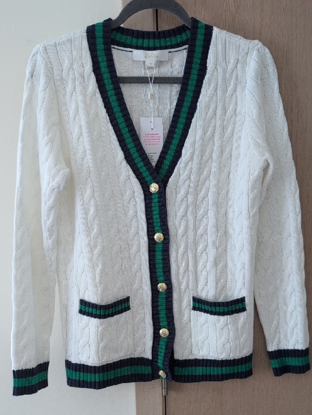 NWT Lilly Pulitzer Brockton V-neck Cardigan - M - Picture 2 of 9
